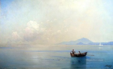 風景 Painting - Ivan Aivazovsky 漁師と穏やかな海の風景
